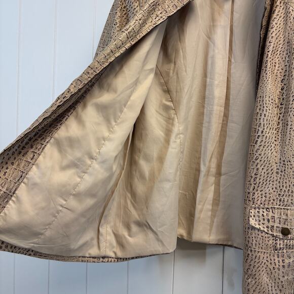 Chicos Womens Snakeskin Print Old Money Zip Jacket Size 3 (XL US) Shimmery - Picture 7 of 9